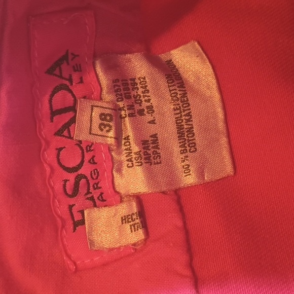 Escada Pink Ombre Tie Dye Embroidered Heart Straight Leg Jeans A23 - Picture 5 of 7